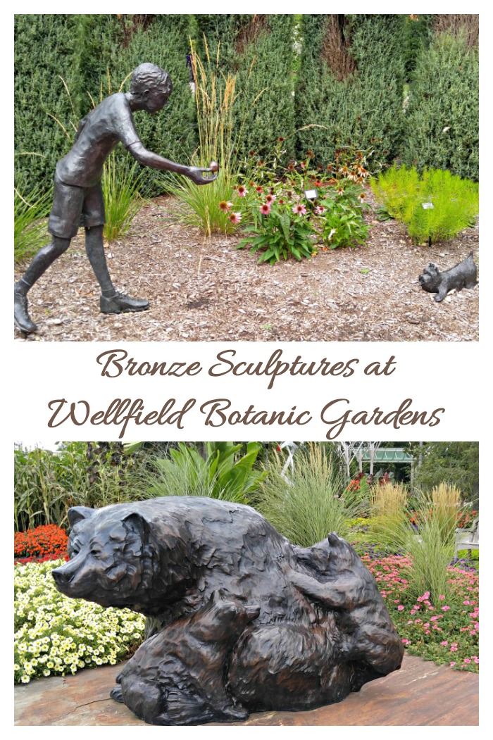 Bronze sculptures were on display in Wellfield Botanic Gardens