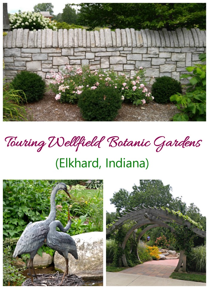 Wellfield Botanical Gardens in Elkhart Indiana features 36 large acres along the Christiana Creek.