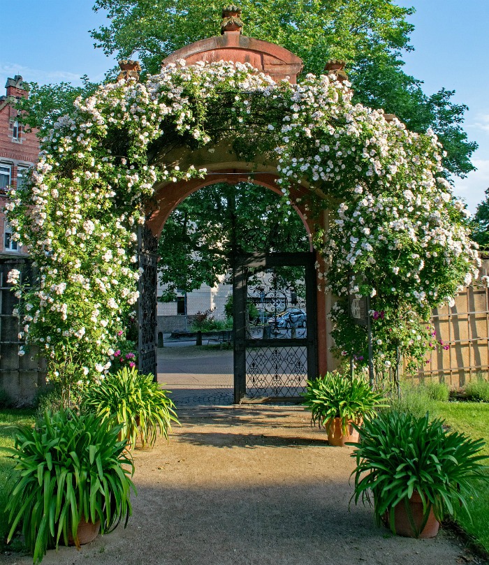 Ornate gabled arbor