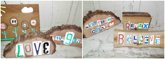 Rustic license plate decor