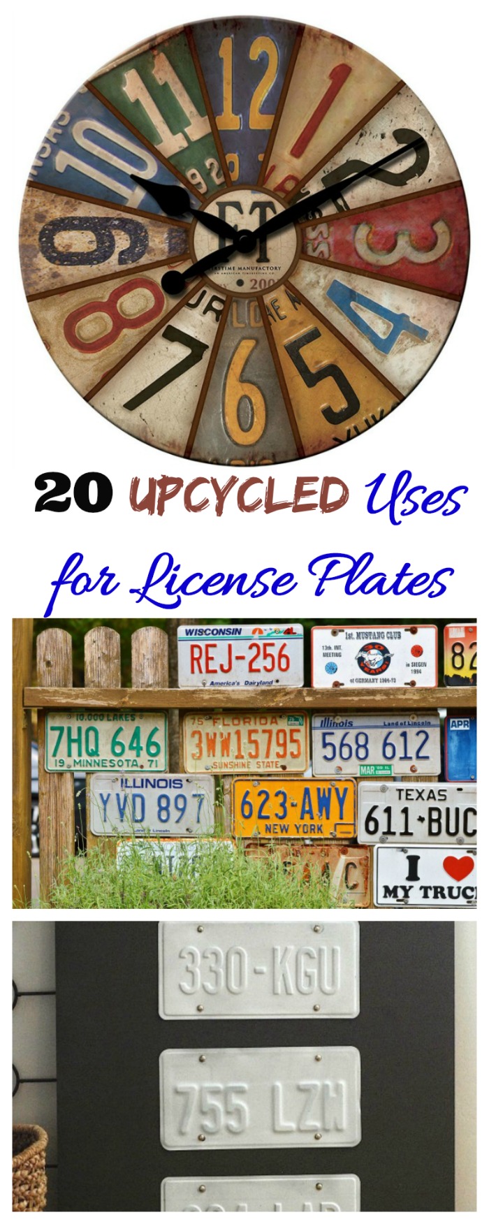 These 20 upcycled Uses for License Plates show that number plates are not just for cars. #licenseplates #numberplates